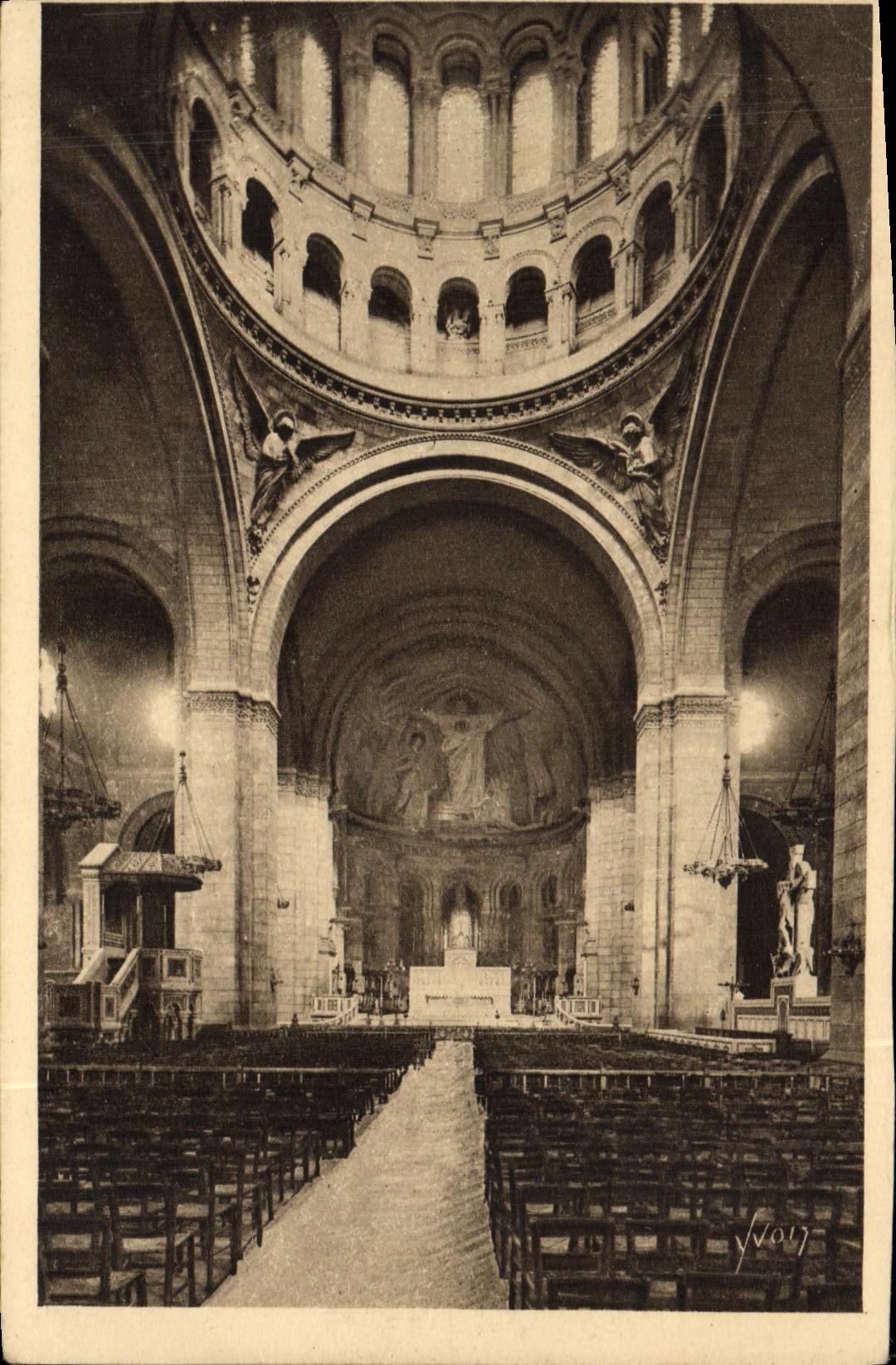 CPA Paris La Basilique De Montmartre Le choeur