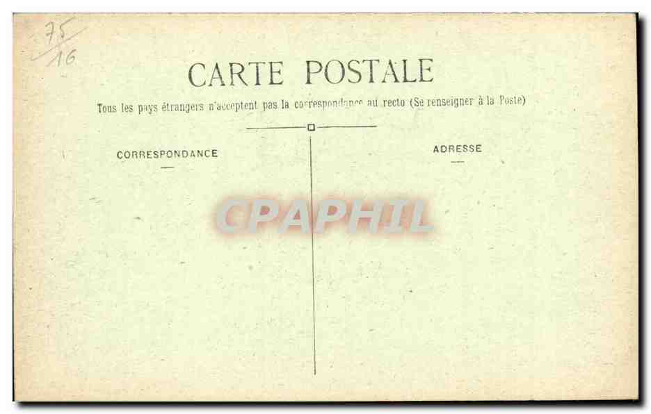 CPA Paris Bois de Boulogne Bagatelle — Verso