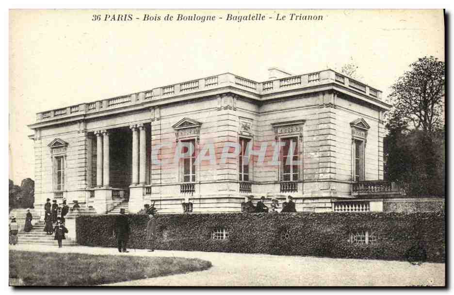 CPA Paris Bois de Boulogne Bagatelle Le Trianon