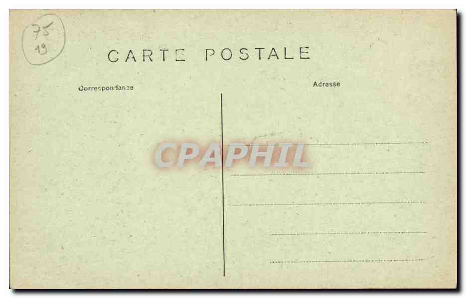 CPA Paris Buttes Chaumont Pont suspendu — Verso
