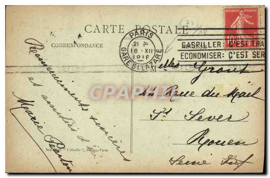 CPA Paris Du Sacre Coeur de Montmartre — Rückseite
