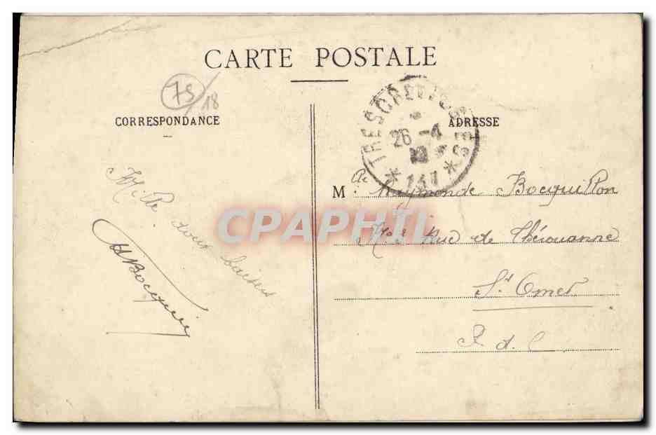 CPA Paris Le Square St Pierre a Montmartre — Rückseite