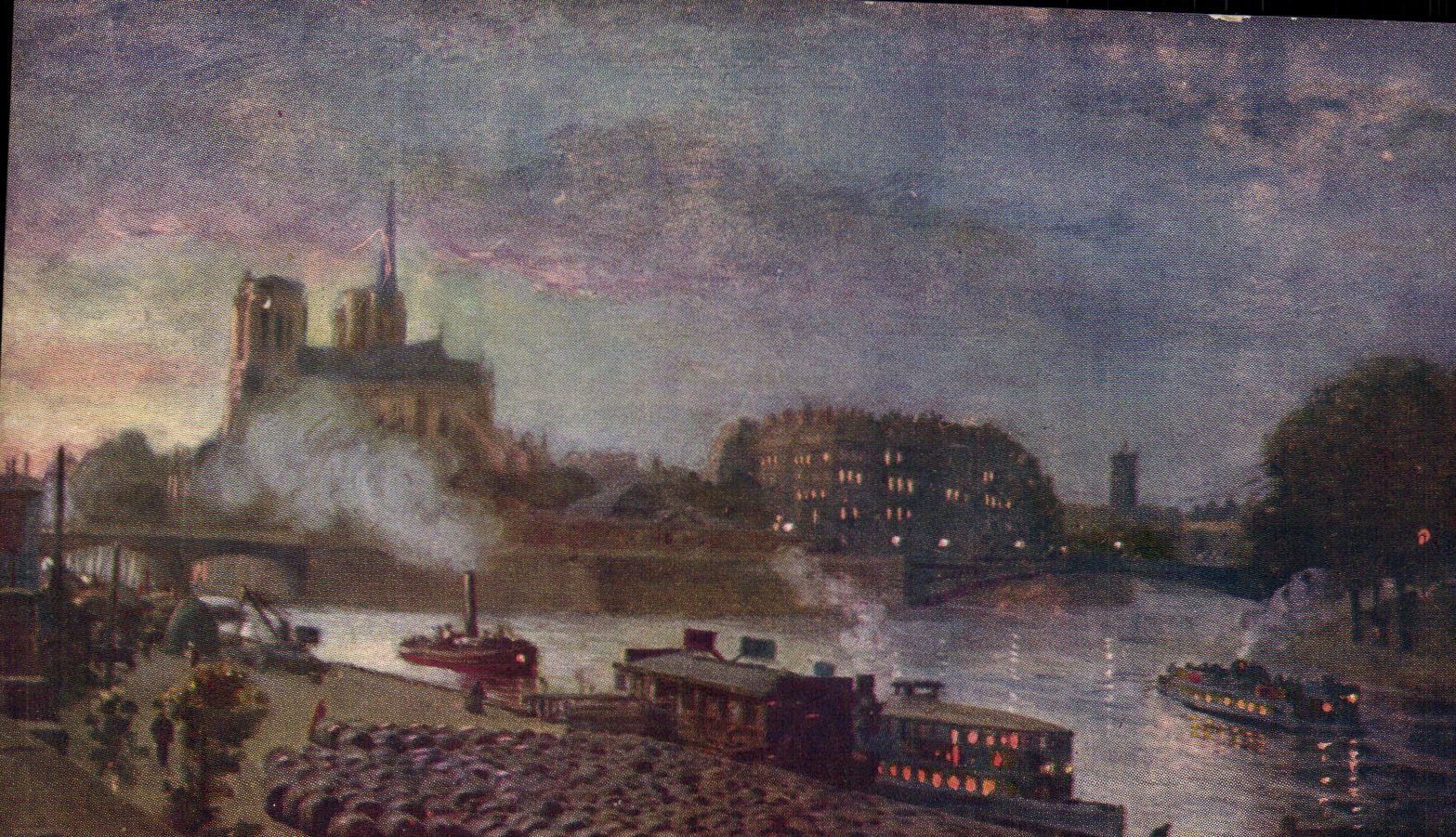 CPA Paris Le Pont de l archeveche Notre DAme