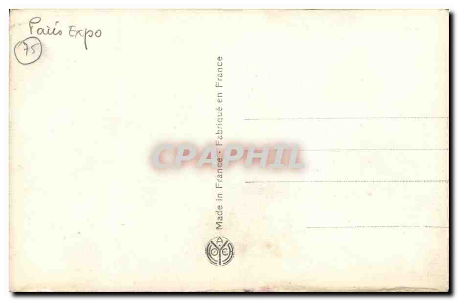 CPA Exposition des arts Decoratifs Paris Le Pavillon De Sevres — Verso