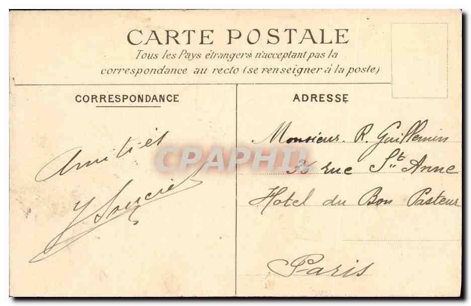 CPA Saint Leu La fontaine de la rue de Boissy — Verso