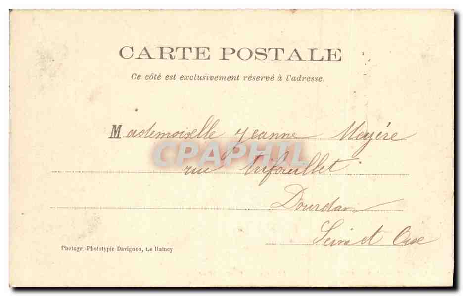 St-Leu — Grande Rue — Mme Lecuyer, 33, Grande Rue, St-Leu — Rückseite
