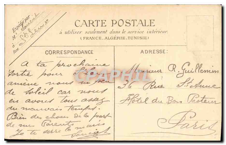St-LEU (S.-&-O.) — La Grande Rue — éditeur inconnu, n° de série non visible — Rückseite