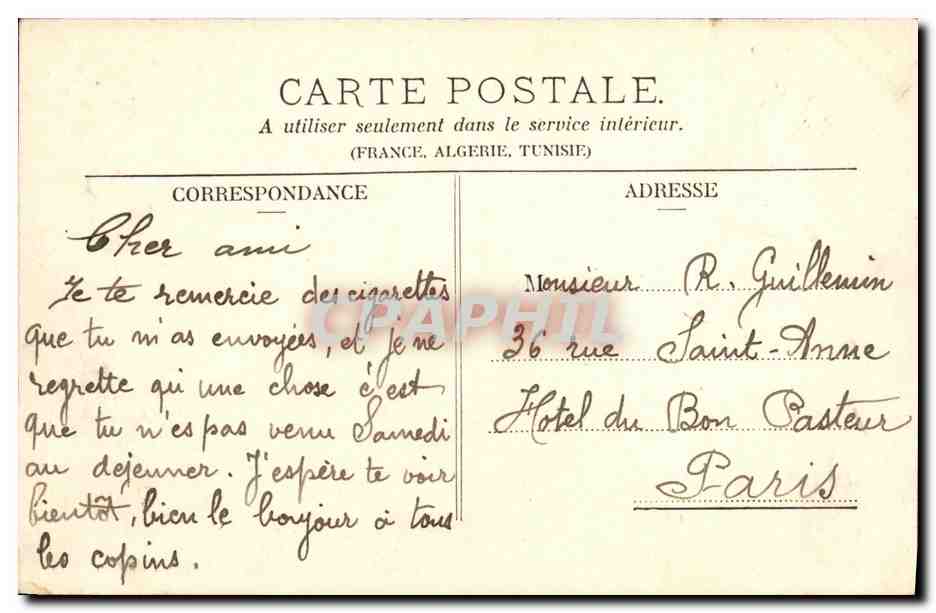CPA Saint Leu Source Mery Ancienne propriete des ruines de Conde — Verso