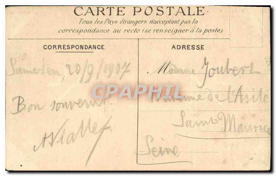 CPA Saint Leu L eglise — Verso