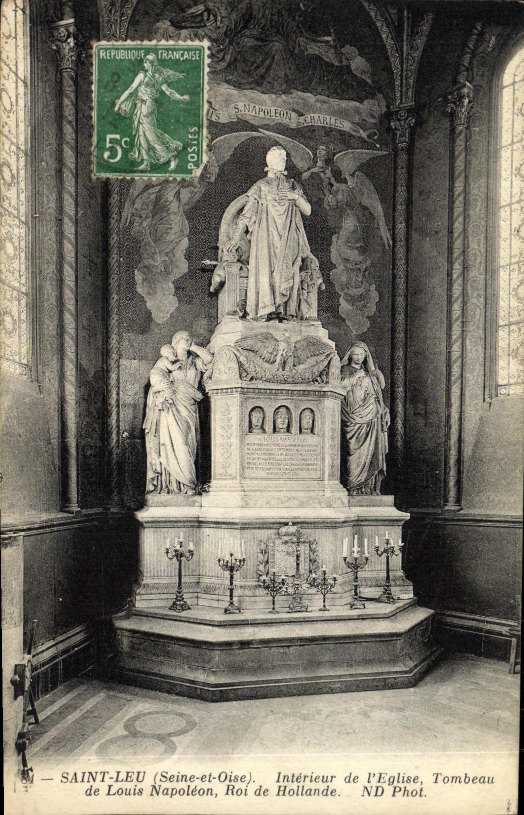 Saint-Leu (Seine-et-Oise) — Intérieur de l'Église, Tombeau de Louis Napoléon, Roi de Hollande — ND Phot.