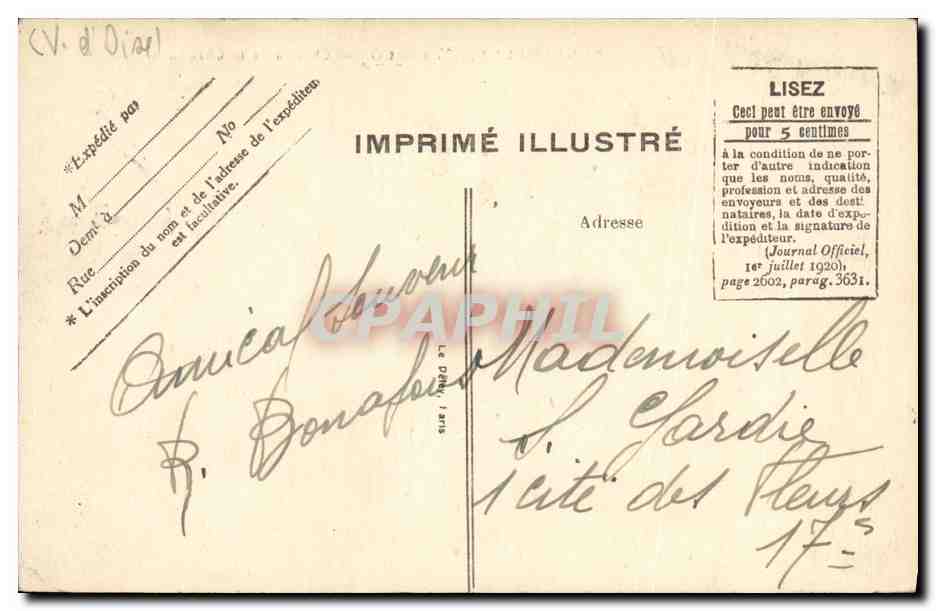 Saint-Leu-la-Forêt (S.-et-O) — Château de la Chaumette — Imprimé Illustré — Verso