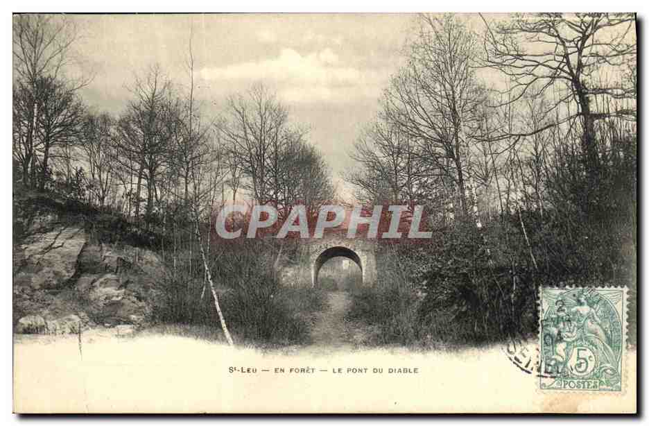 CPA Saint Leu La Foret Le Pont Du diable