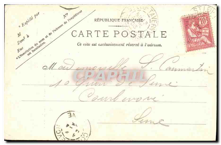 CPA Saint Leu Taverny Monument eleve a la memoire du Prince de Conde — Verso