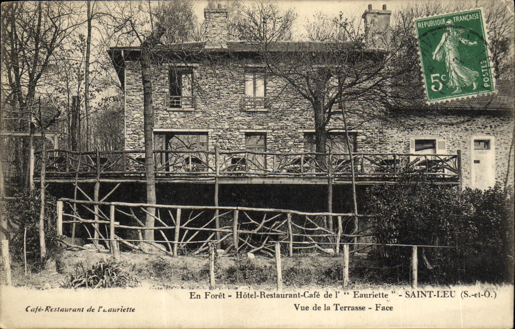 Café-Restaurant de l'Auriette — Vue de la Terrasse — SAINT-LEU (S.-et-O.)