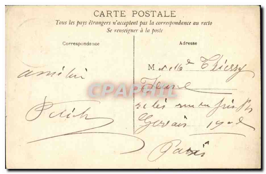 Café-Restaurant de l'Auriette — Vue de la Terrasse — SAINT-LEU (S.-et-O.) — Verso