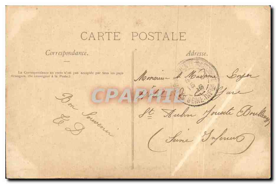 CPA Saint Leu Taverny En Foret La Pont du Diable — Verso