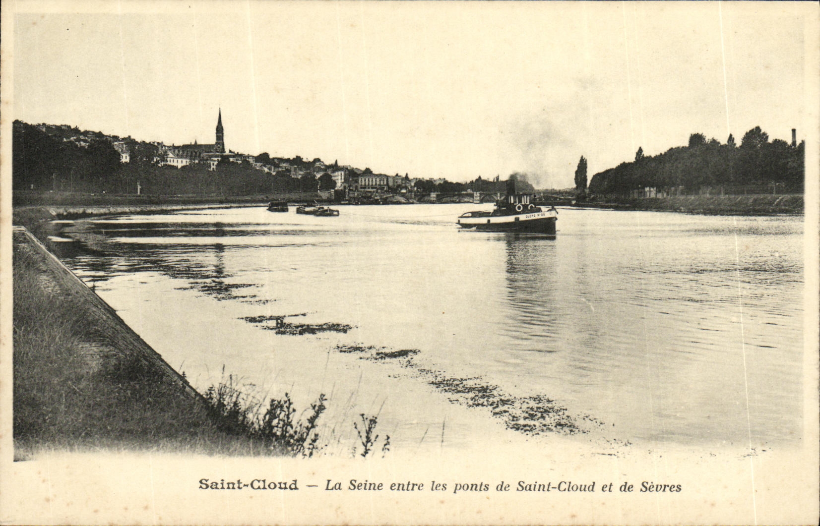 CPA Saint Cloud La Seine entre les Ponts de Saint Cloud et de Sevres