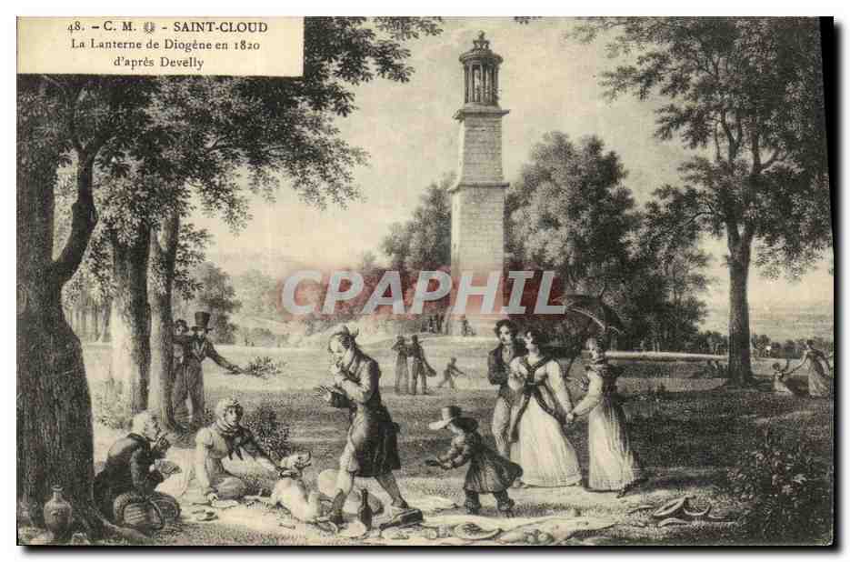 CPA Saint Cloud La Lanterne de Diogene en 1820 d apres DEvelly