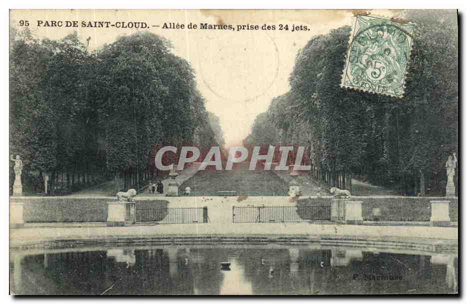 CPA Saint Cloud Parc De Allee de Marnes Prise des 24 jets