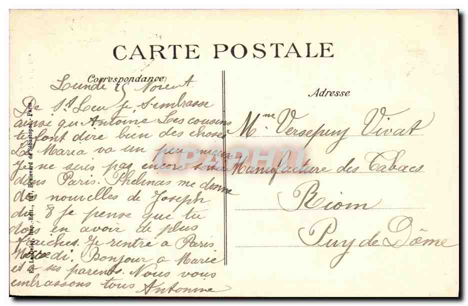 CPA Saint Leu Interieure de L Eglise Tombeau de Louis Napoleon Roi de Hollande — Rückseite