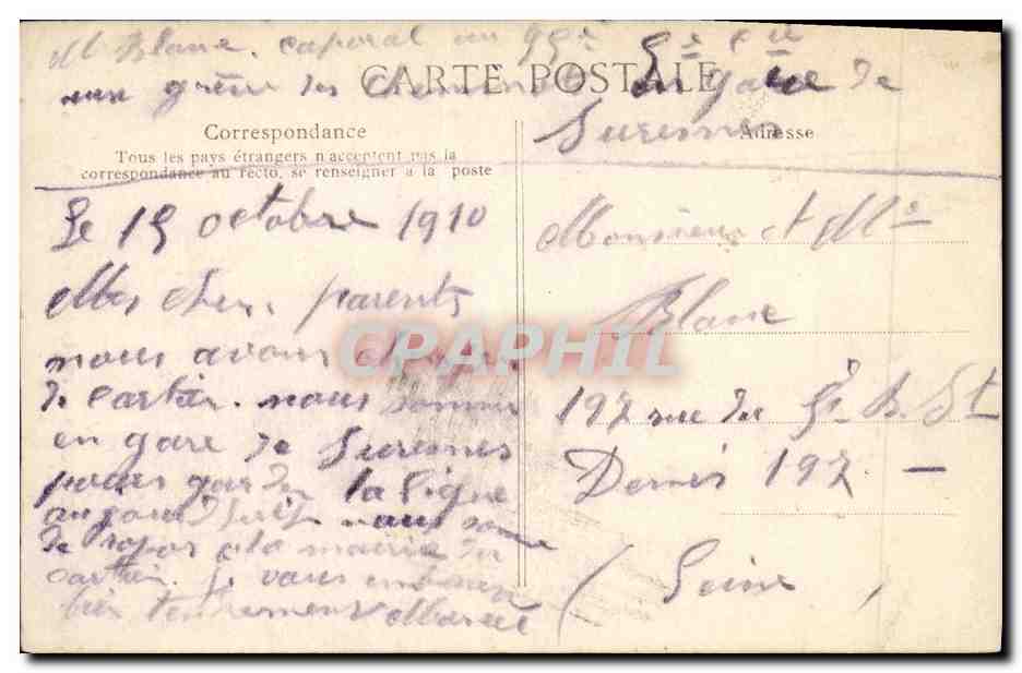 CPA Suresnes Eatree du Fort du Mont Valerien Militaria — Rückseite
