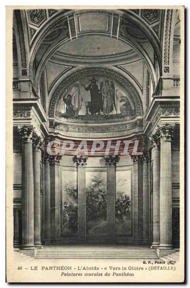 CPA Paris Le Pantheon L Abside Vers la Gloire Peintures murales 
