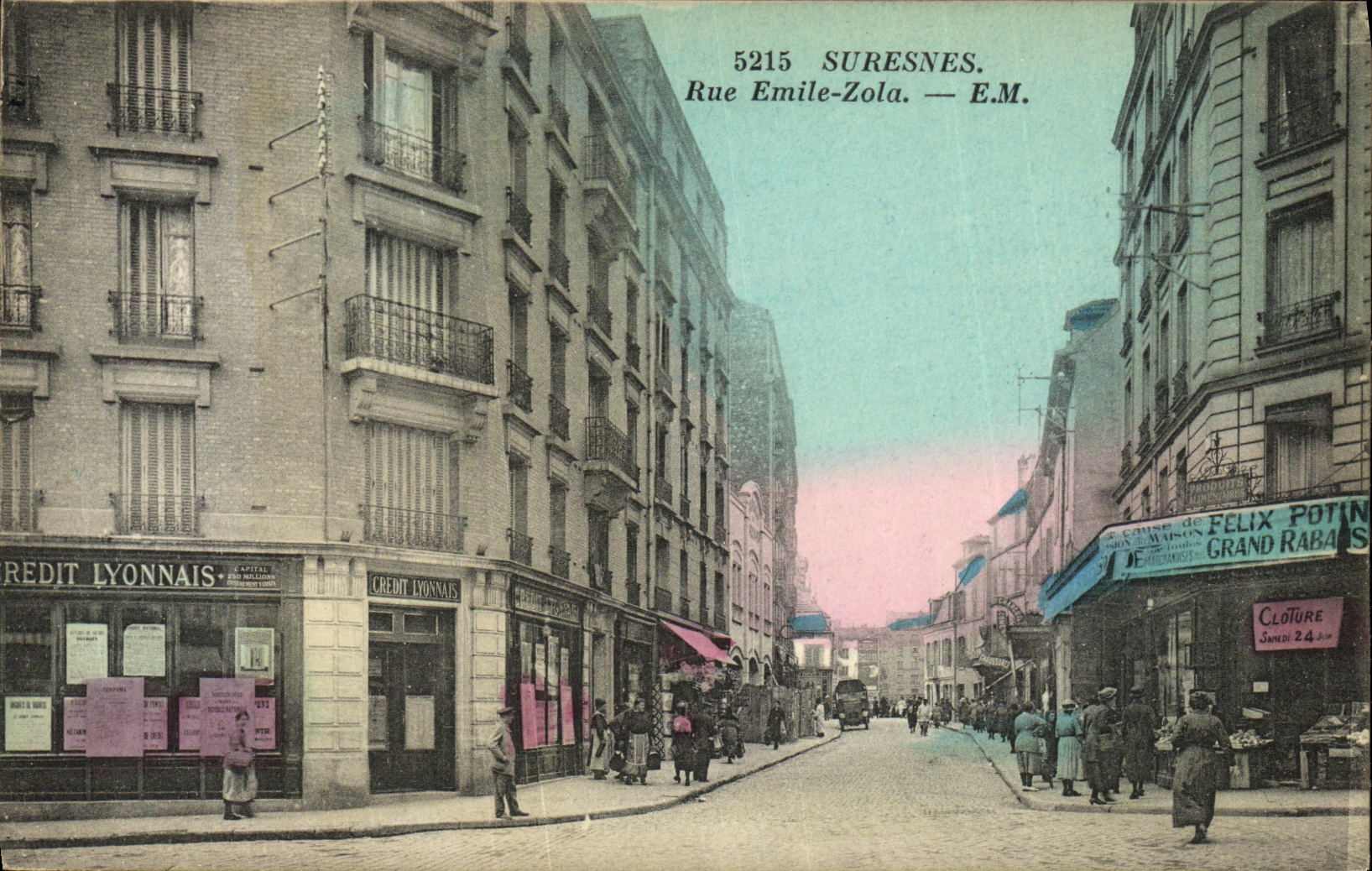 CPA Suresnes Rue Emile Zola Banque Credit Lyonnais 