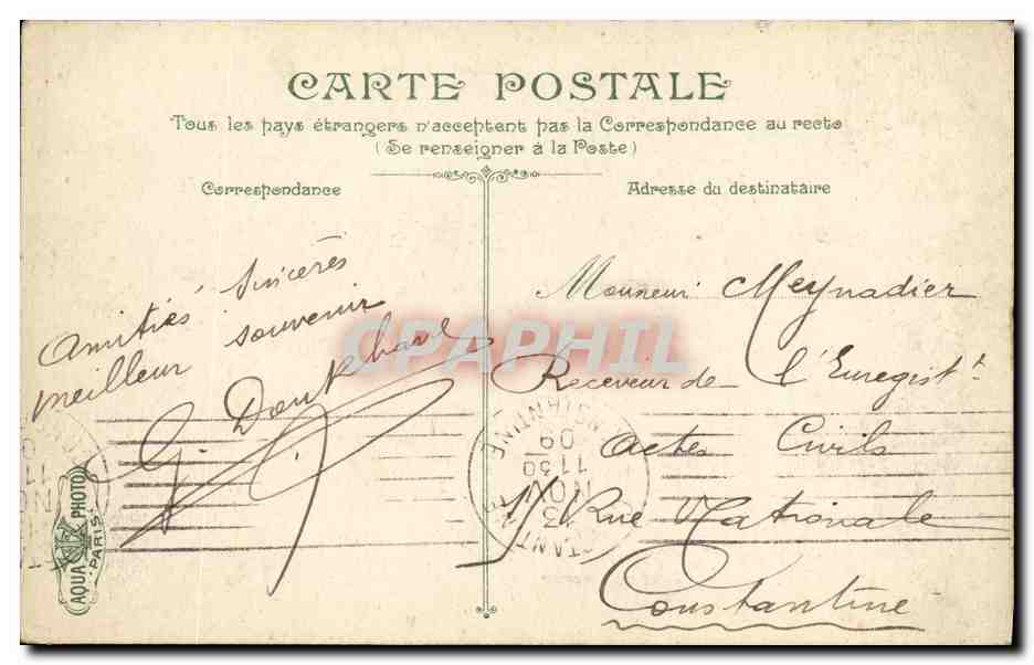 CPA Paris Square d Anvers — Rückseite