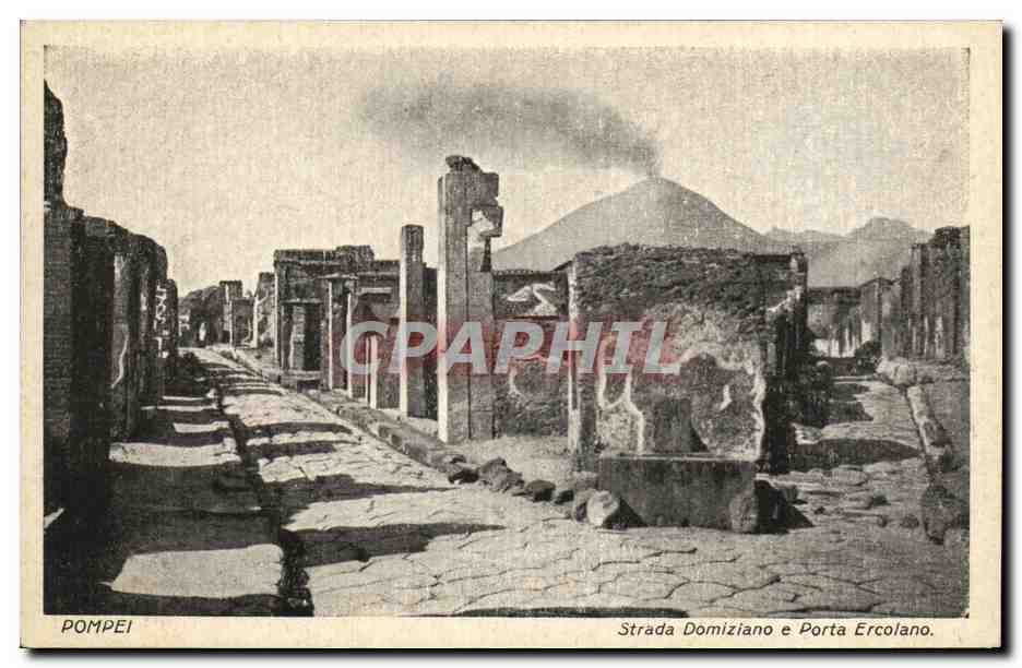 CPA Pompei Strada Domiziano Porta Ercolano