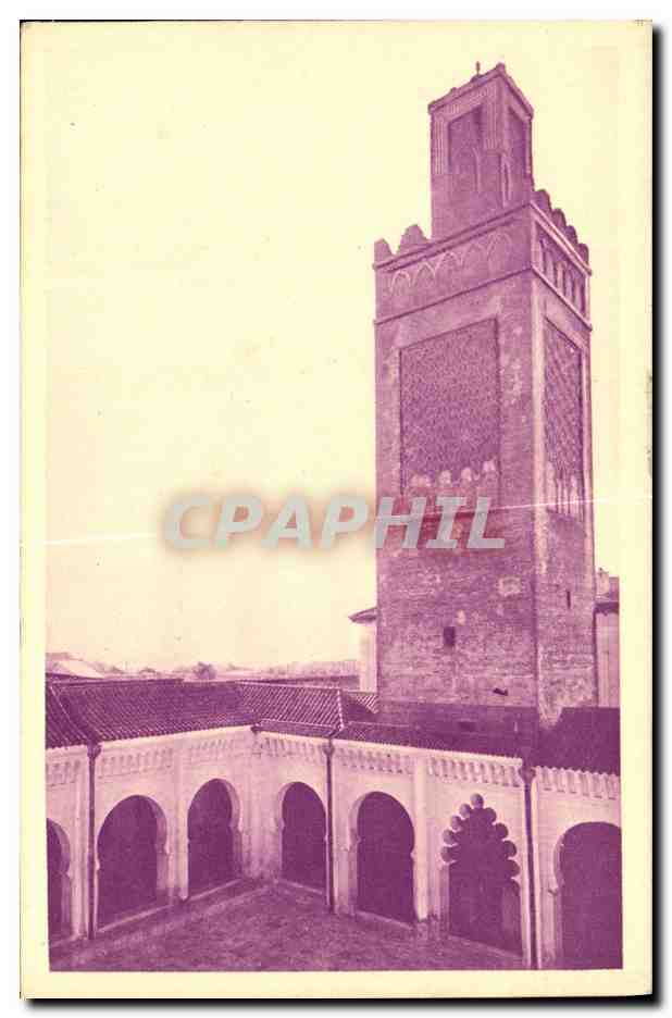 Tlemcen — Minaret de la Grande Mosquée — Éditeur CPAPHIL, n° de série non visible