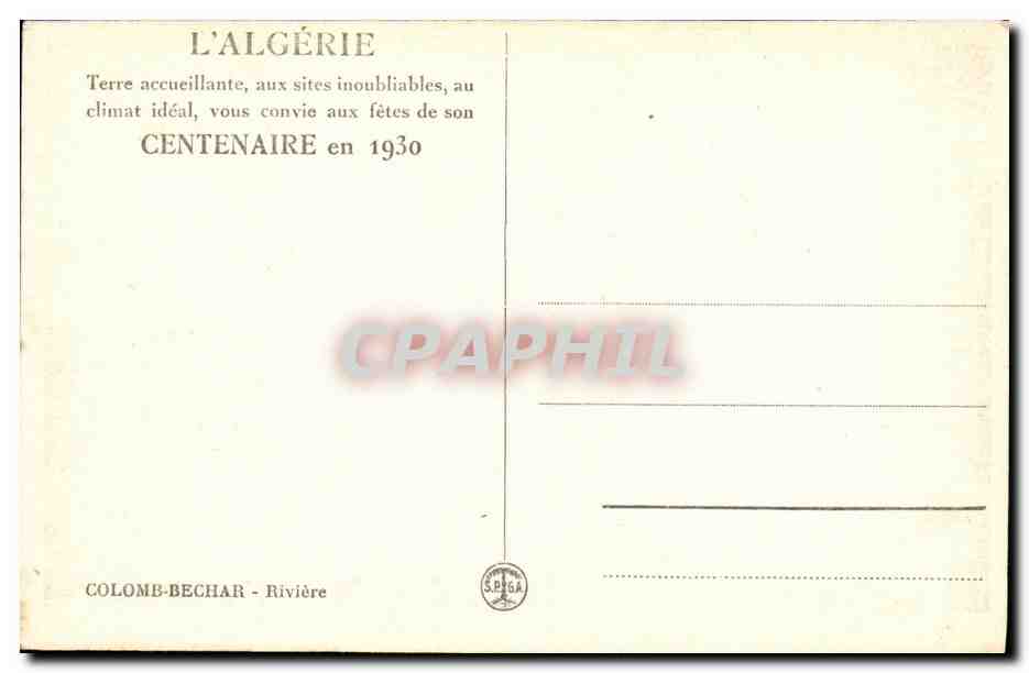CPA Sri Lanka Colomb Bechar Riviere — Rückseite