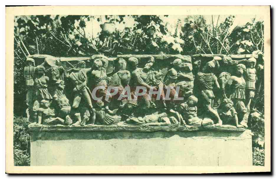 CPA Hippone Musee Sarcophage romain