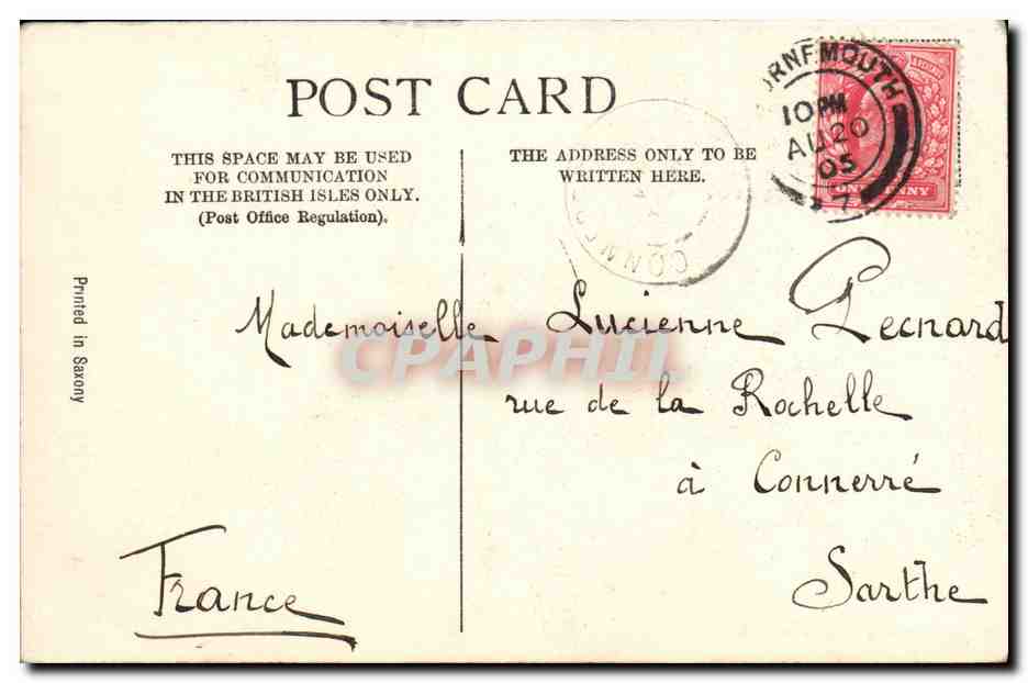 CPA Boscombe Hill — Rückseite
