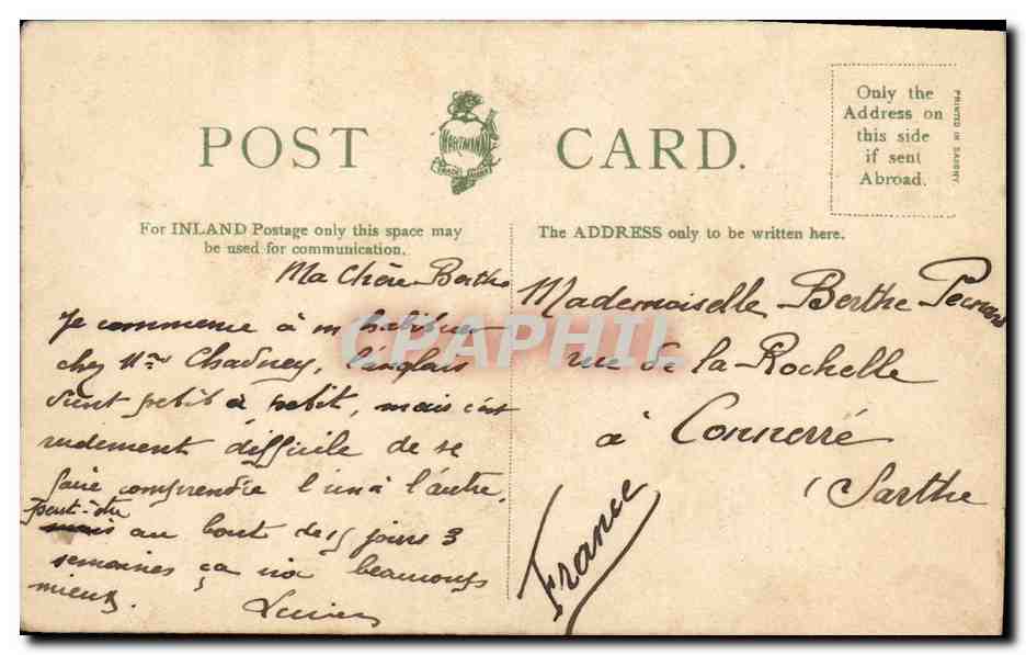 CPA London Alexandra Palace  — Verso