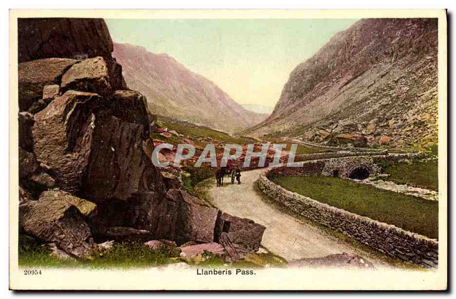 Llanberis Pass — vue du col entre montagnes — éditeur non identifié, n° 20954