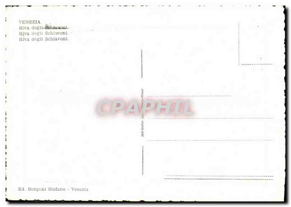CPA Venezia Riva degil Schiavoni — Rückseite