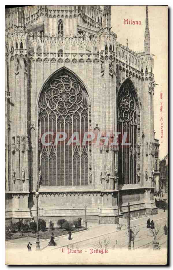 CPA Milano Il Duomo Dettaglio