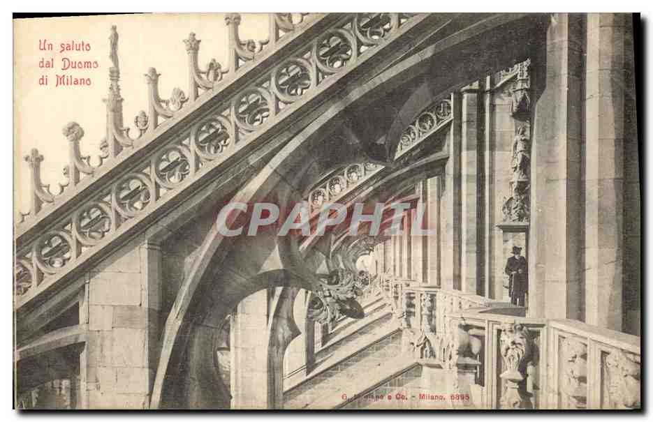 CPA Milano Un Saluto del Duomo 