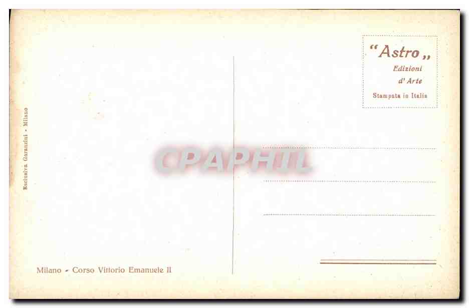 CPA Milano Corso Vittorio Emanuele II — Rückseite