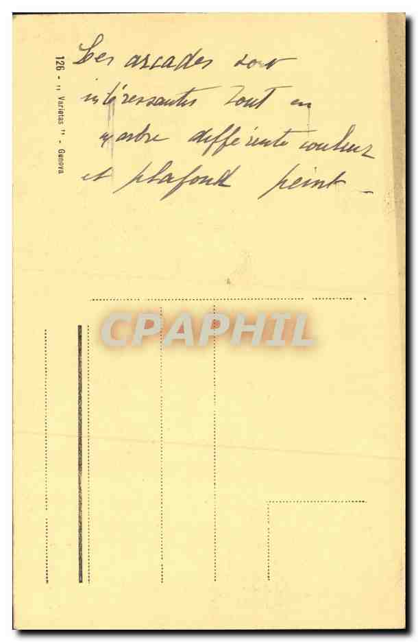 CPA Genova Portici di Via — Rückseite