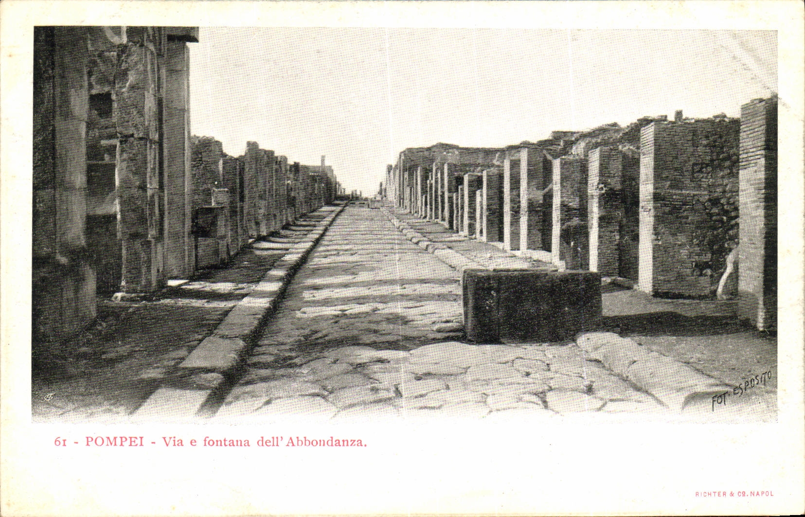 CPA Pompei Via e Fontaua dell Abbondanza