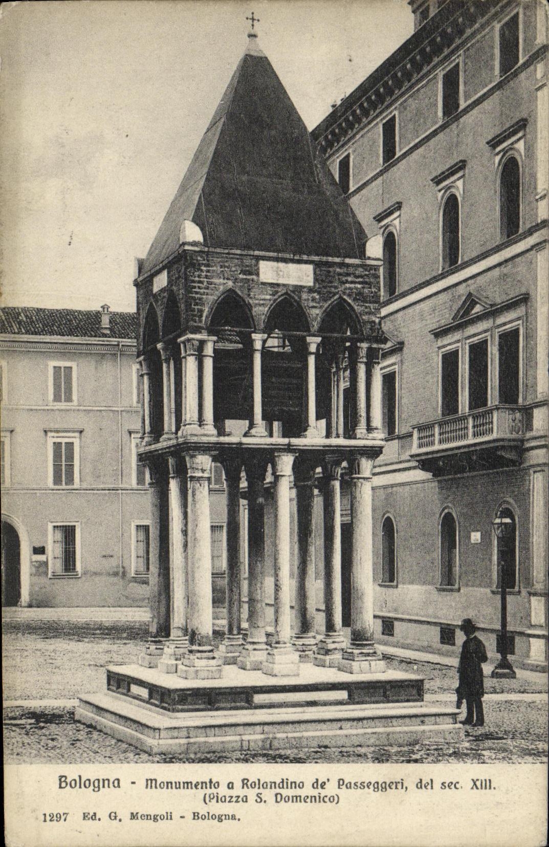 CPA Bologna Monumento a Rolondino de Passeggeri del sec Xlll