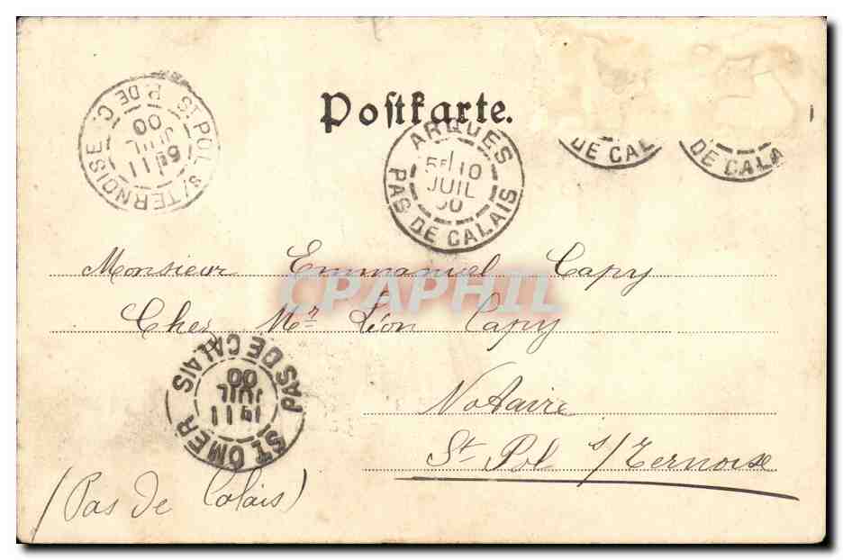 CPA Bahnhof Herbesthal  — Verso