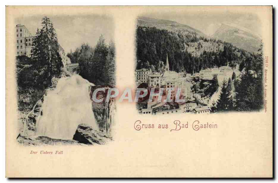 CPA Gruss aus Bad Gastein Der untere Fall