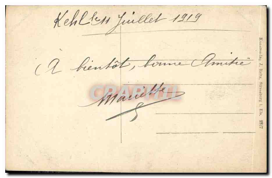 CPA Kehl a Rh Kriegerdenkmal Militaria  — Back