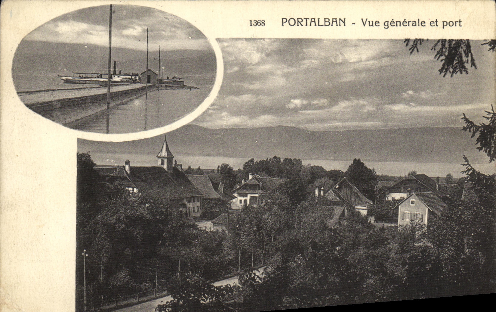 CPA Portalban Vue generale et port