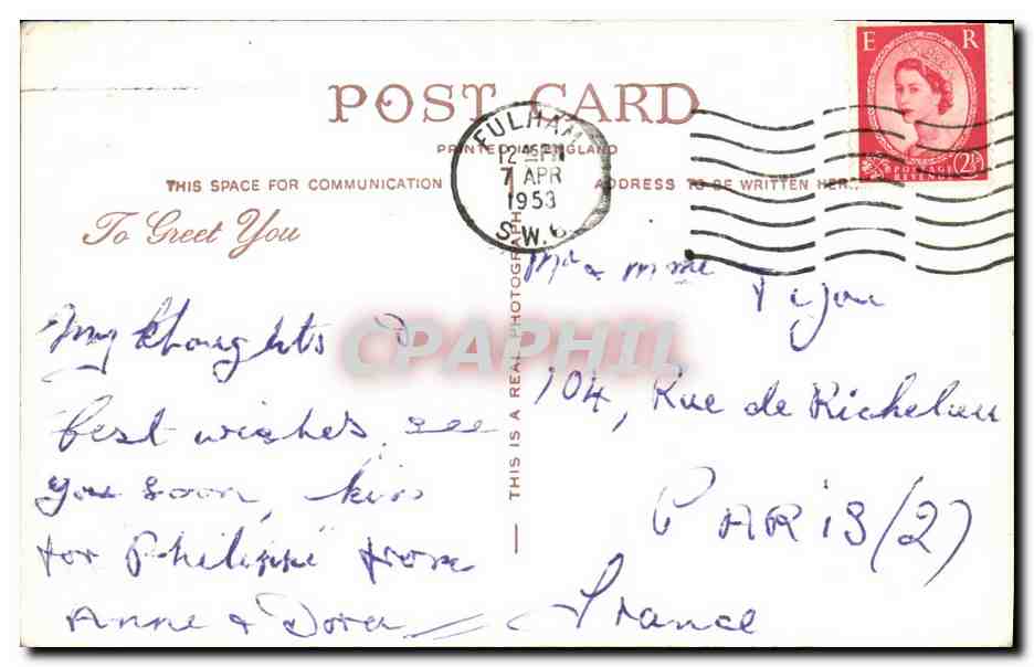 CPA London Big Ben Thams Embankment Trafalgar Square — Verso