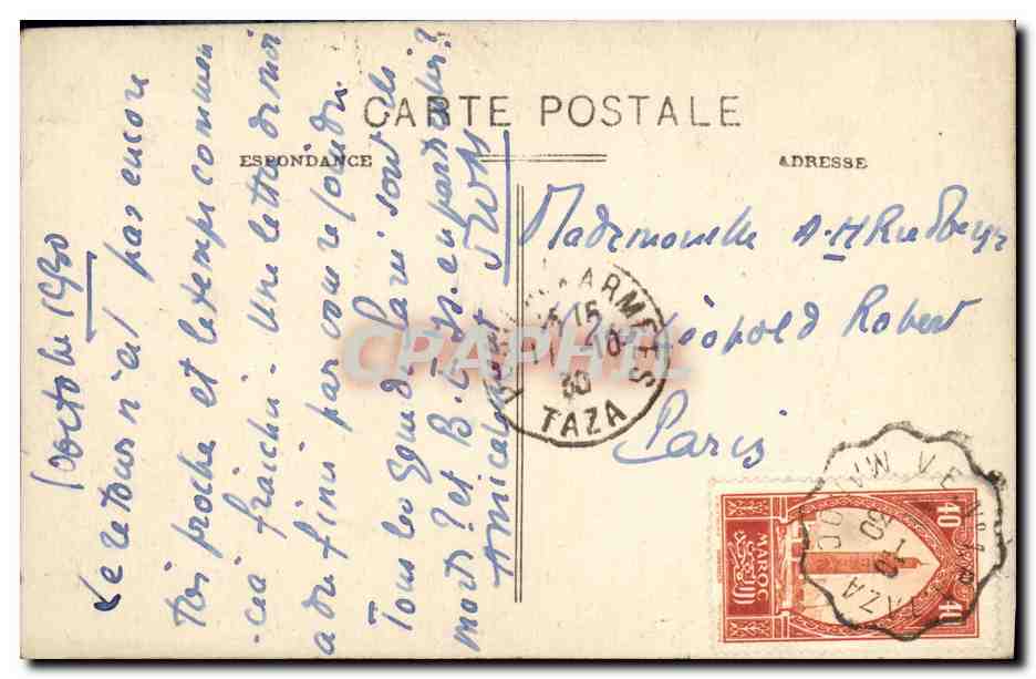 CPA Ville arabe a Taza Ville — Verso