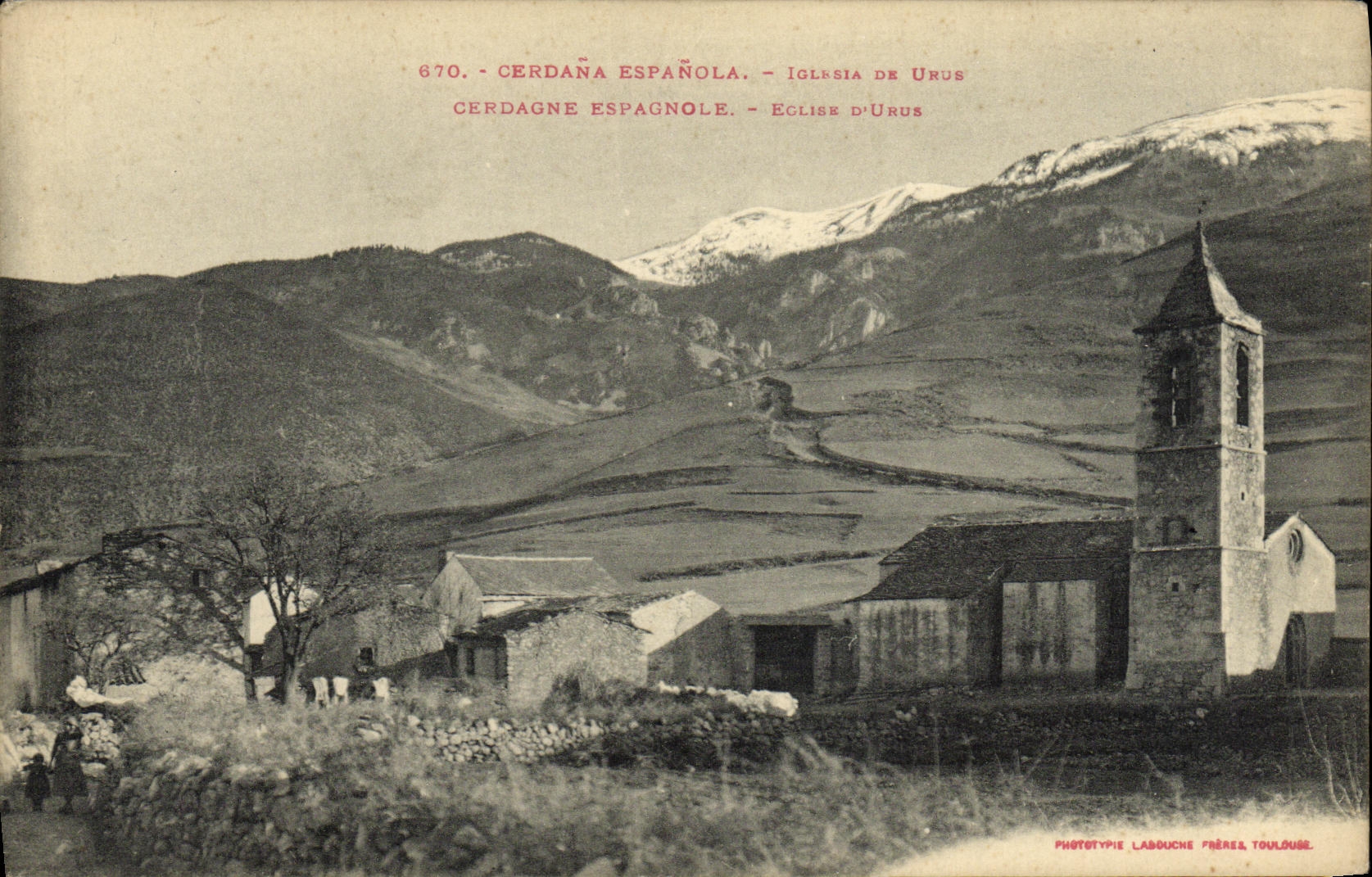 CPA Cerdagne Espagnole Eglise d Urus 