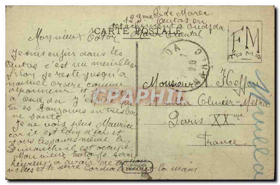 CPA Paysage du Sud Une Caravane au Desert Chameaux  — Rückseite
